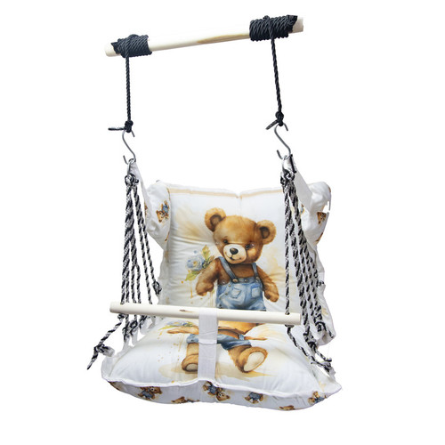 تاب VIP کودک مدل خرس مهربون جنس پارجه دو رو مخمل (12 طنابه) تحمل وزن تا 30 کیلو